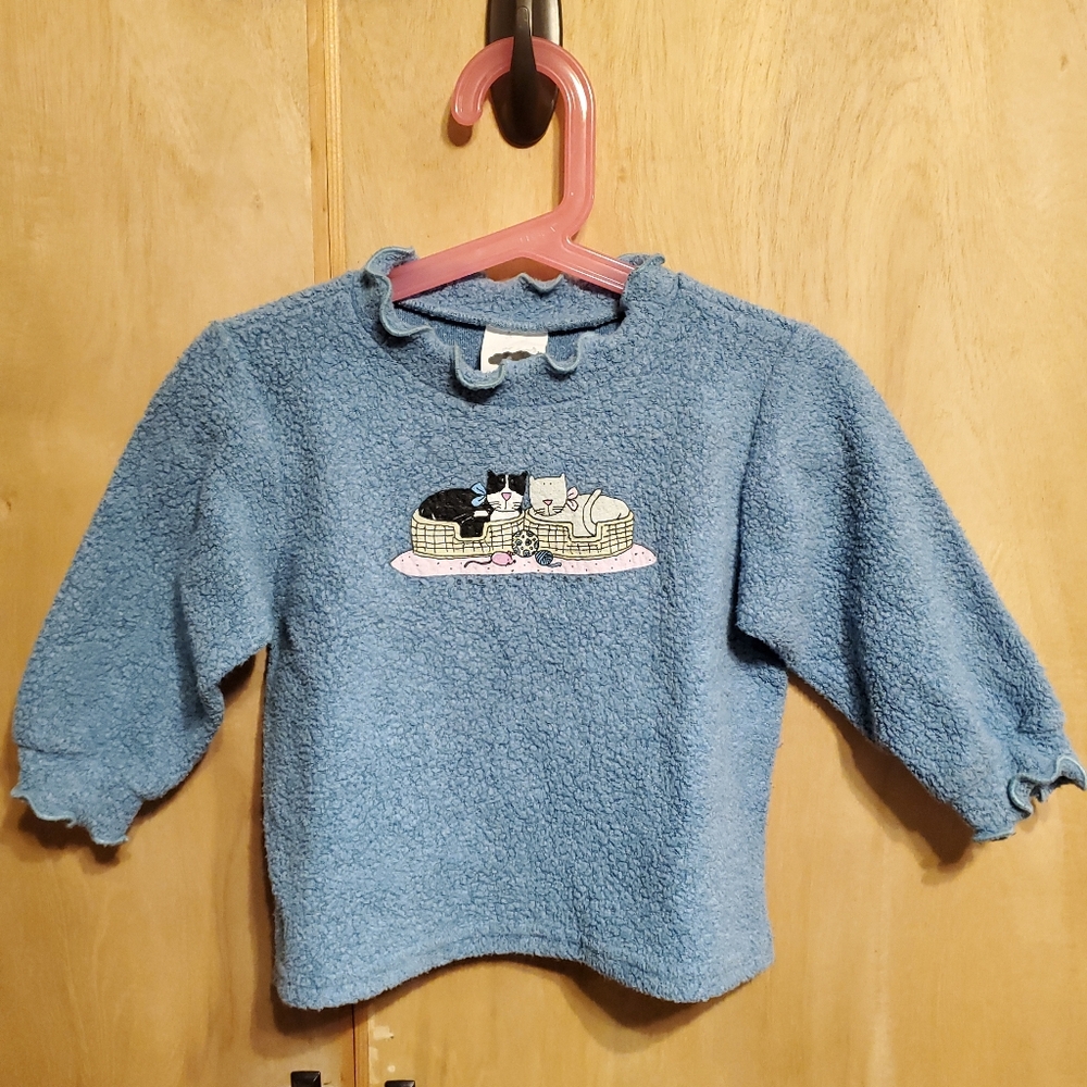 Vintage Mulberribush Cat crewneck sweater size 24months